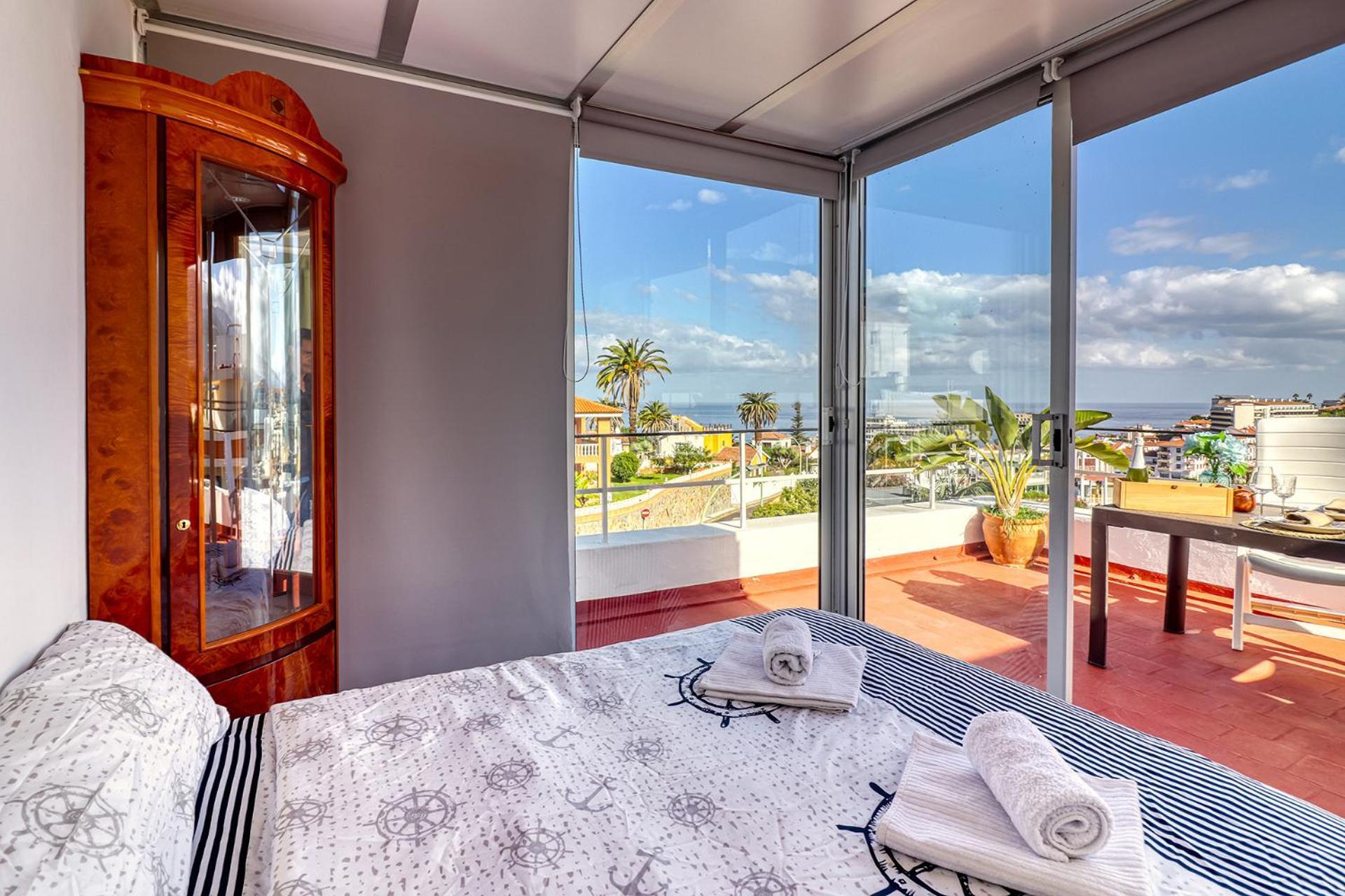 Spacious Penthouse With King-Size Bed, Huge Terrace, Ocean & Teide View 푸에르토 드 라 크루즈 외부 사진