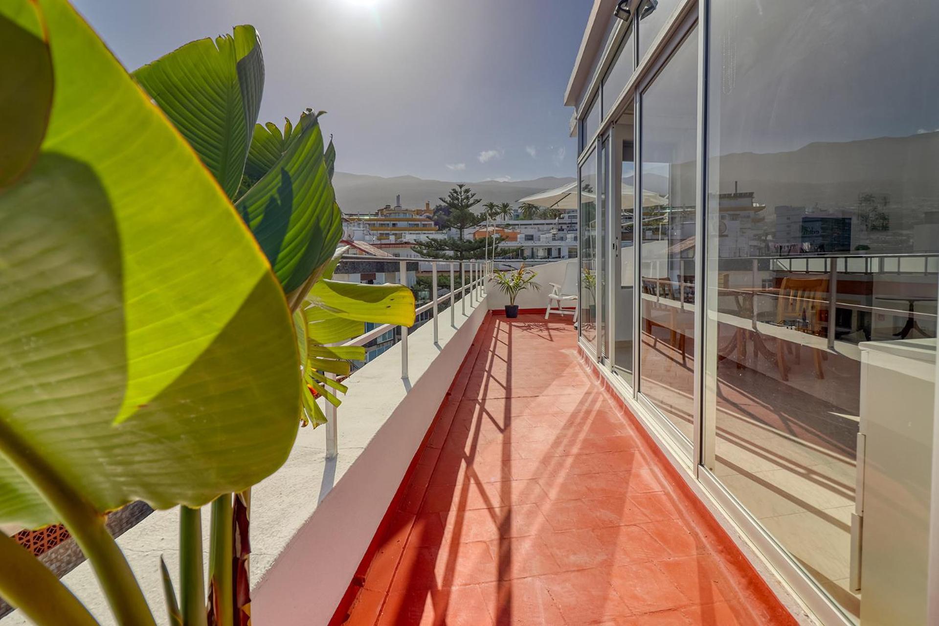 Spacious Penthouse With King-Size Bed, Huge Terrace, Ocean & Teide View 푸에르토 드 라 크루즈 외부 사진